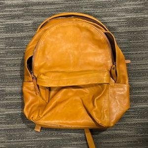 Real leather backpack
